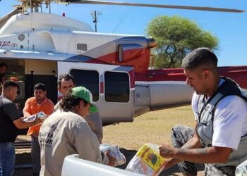 Rivadavia Banda Sur: comunidades aisladas fueron asistidas vía aérea