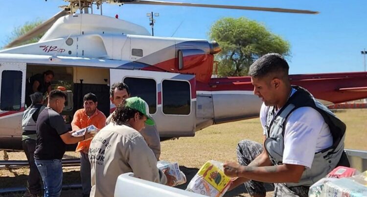 Rivadavia Banda Sur: comunidades aisladas fueron asistidas vía aérea