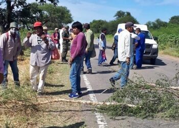 Ruta 34: segundo día de corte en General Ballivián