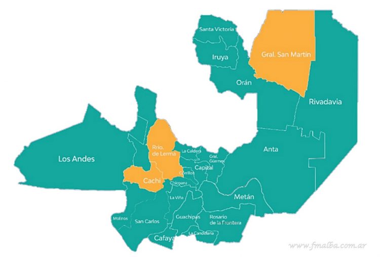 Coronavirus: “Medio Riesgo” para el departamento San Martín y dos casos Delta en Tartagal