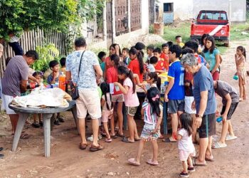 San Martín: operativo de distribución de alimentos en merenderos