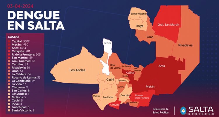 Salta: 12 personas fallecidas a causa del dengue, confirmaron funcionarios de salud