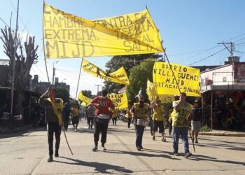 Raúl Castells en Tartagal, con marcha y manifestación