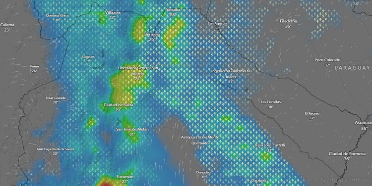 Salta: alertas naranja y amarilla por tormentas intensas para la región central y noreste