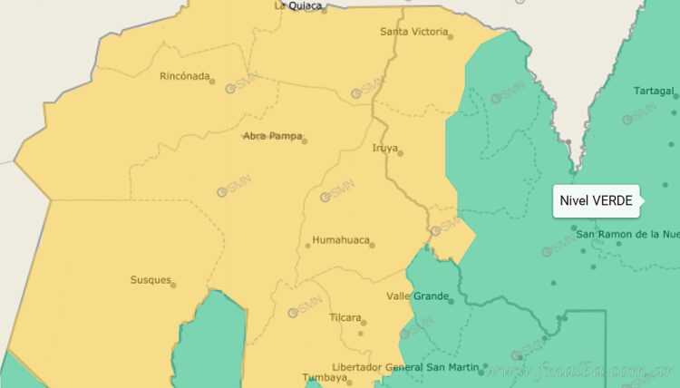Alerta amarilla por calor intenso en el noroeste salteño y jujeño