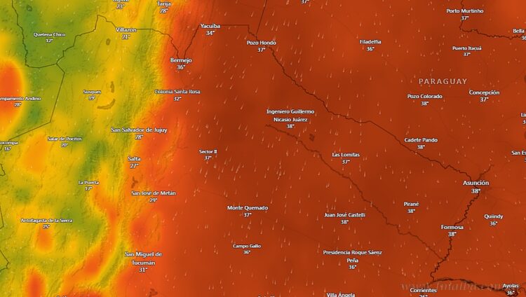 Alerta amarilla por calor extremo para cinco departamentos del norte salteño