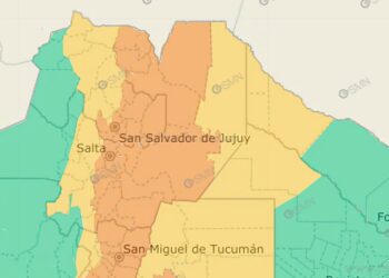 Rigen alertas naranja y amarilla por tormentas para el norte salteño