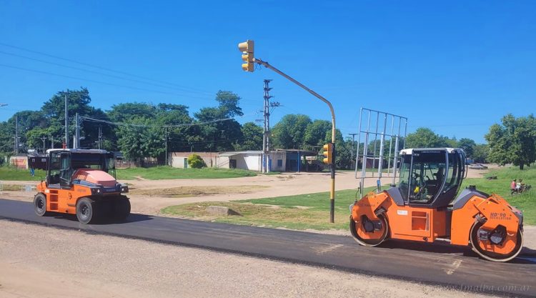 Ruta Nacional 86: comenzaron los trabajos de pavimentación